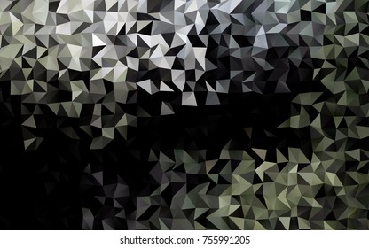 Dark Black vector abstract mosaic background. Brand-new colored illustration in blurry style with gradient. Brand-new design for your business.