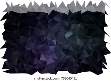 Dark Black vector abstract mosaic pattern. Geometric illustration in Origami style with gradient.  A completely new design for your business.