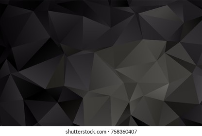 Dark Black vector abstract mosaic background. A completely new color illustration in a vague style. The polygonal design can be used for your web site.