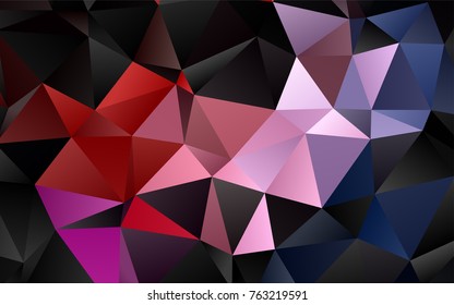 Dark Black vector abstract mosaic template. A completely new color illustration in a vague style. The best triangular design for your business.