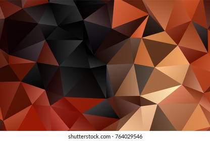 Dark Black vector abstract mosaic template. Modern geometrical abstract illustration with gradient. The polygonal design can be used for your web site.