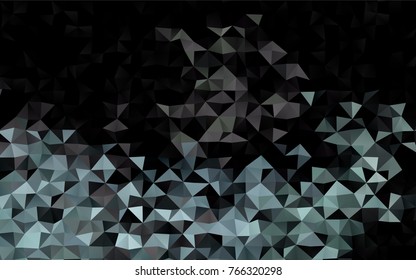 Dark Black vector abstract mosaic pattern. Glitter abstract illustration with an elegant design. The completely new template can be used for your brand book.