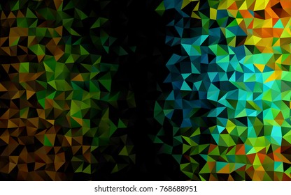 Dark Black vector abstract mosaic pattern. Modern geometrical abstract illustration with gradient. A completely new template for your business design.
