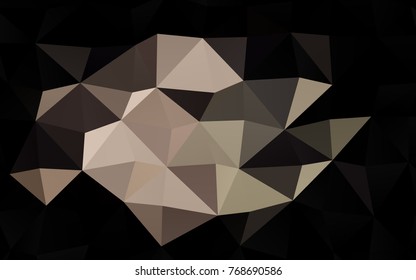 Dark Black vector abstract mosaic template. Glitter abstract illustration with an elegant design. The completely new template can be used for your brand book.