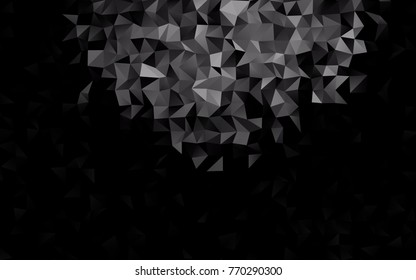 Dark Black vector abstract mosaic template. Creative illustration in halftone style with gradient. A completely new template for your business design.