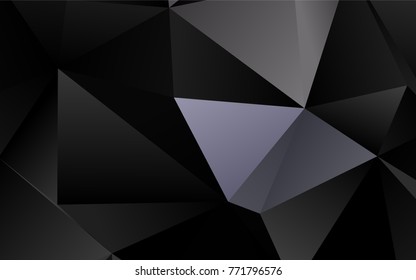 Dark Black vector abstract mosaic background. Shining colored illustration in a brand-new style. A new texture for your design.