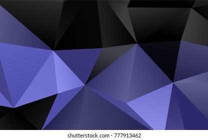 Dark Black vector abstract mosaic pattern. Shining colored illustration in a brand-new style. A completely new template for your business design.