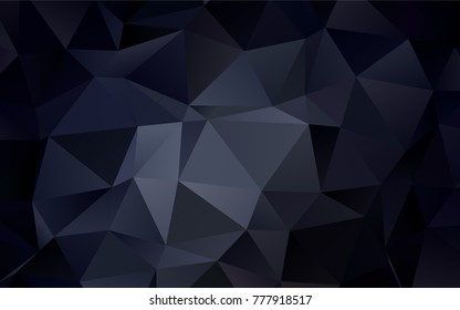 Dark Black vector abstract mosaic background. A vague abstract illustration with gradient. The elegant pattern can be used as part of a brand book.