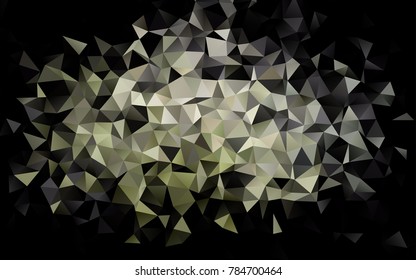 Dark Black vector abstract mosaic background. Colorful abstract illustration with gradient. Brand-new design for your business.