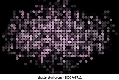Dark Black vector abstract pattern with circles. Geometry template for your business design. Background with colored spheres.
