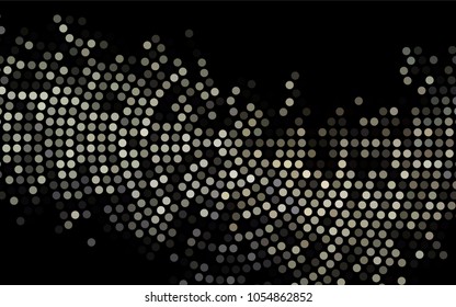 Dark Black vector abstract pattern with circles. Geometry template for your business design. Background with colored spheres.