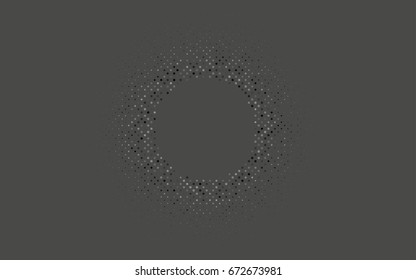Dark Black vector abstract pattern with circles. Geometry template for your business design. Background with colored spheres.