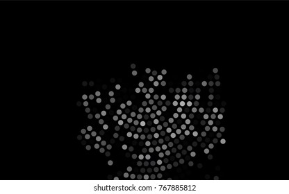 Dark Black vector abstract pattern with circles. Geometry template for your business design. Background with colored spheres.