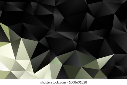Dark Black vector abstract polygonal background. An elegant bright illustration with gradient. A completely new design for your business.
