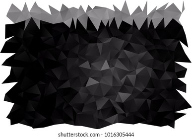 Dark Black vector abstract polygonal pattern. Shining illustration, which consist of triangles. Triangular pattern for your business design.