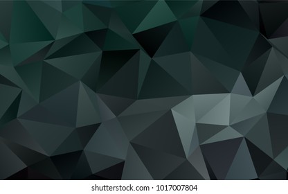 Dark Black vector abstract polygonal background. Triangular geometric sample with gradient.  The completely new template can be used for your brand book.
