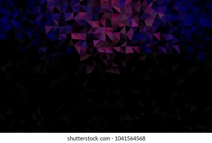 Dark Black vector abstract polygonal background. Colorful illustration in abstract style with gradient. The polygonal design can be used for your web site.