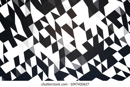 Dark Black vector abstract polygonal pattern. Colorful abstract illustration with gradient. The elegant pattern can be used as part of a brand book.