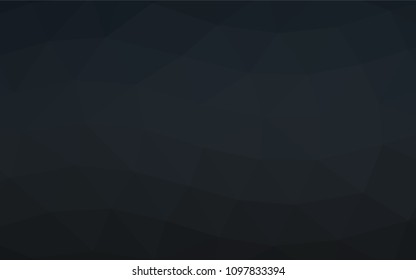 Dark Black vector abstract polygonal pattern. Shining illustration, which consist of triangles. Triangular pattern for your business design.