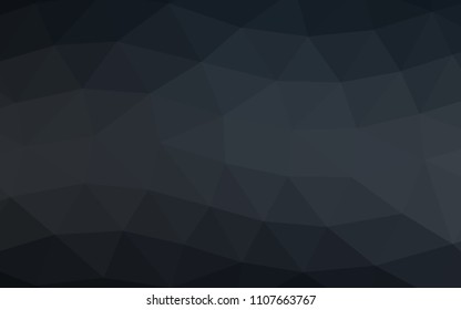Dark Black vector abstract polygonal abstract polygonal. A completely new color illustration in a vague style. The template can be used as a background for cell phones.