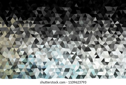 Dark Black vector abstract polygonal pattern. A sample with polygonal shapes. The textured pattern can be used for background.