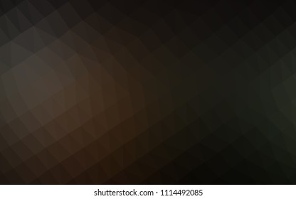 Dark Black vector abstract polygonal layout. Brand new colored illustration in blurry style with gradient. The elegant pattern can be used as part of a brand book.