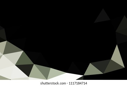 Dark Black vector abstract polygonal abstract polygonal. Colorful illustration in abstract style with gradient. The best triangular design for your business.