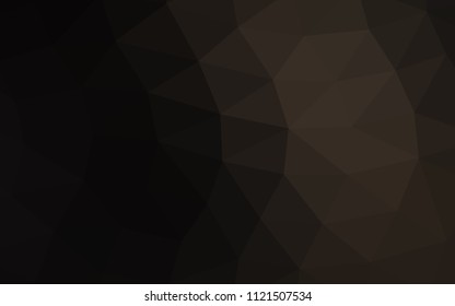 Dark Black vector abstract polygonal abstract polygonal. Glitter abstract illustration with an elegant design. Triangular pattern for your business design.