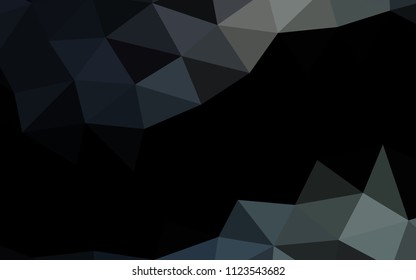 Dark Black vector abstract polygonal abstract polygonal. Colorful illustration in abstract style with gradient. Brand new design for your business.