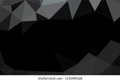 Dark Black vector abstract polygonal cover. A sample with polygonal shapes. A completely new design for your business.