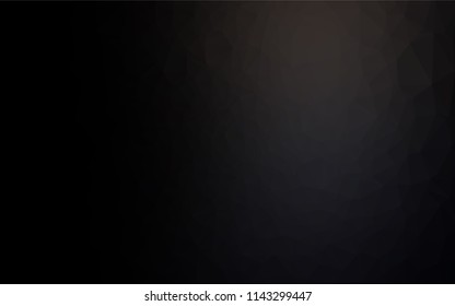 Dark Black vector abstract polygonal texture. Creative illustration in halftone style with gradient. A completely new design for your business.