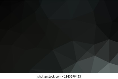 Dark Black vector abstract polygonal layout. A sample with polygonal shapes. The elegant pattern can be used as part of a brand book.