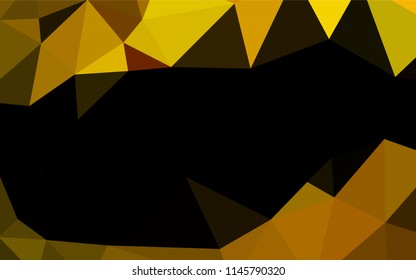 Dark Black vector abstract polygonal texture. Creative illustration in halftone style with gradient. A new texture for your design.