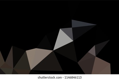 Dark Black vector abstract polygonal cover. Creative geometric illustration in Origami style with gradient. A new texture for your design.