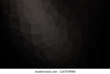 Dark Black vector abstract polygonal layout. Colorful abstract illustration with gradient. The textured pattern can be used for background.