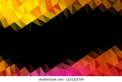 Dark Black vector abstract polygonal layout. Colorful illustration in abstract style with gradient. The polygonal design can be used for your web site.