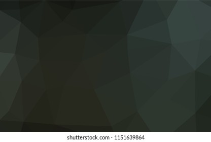 Dark Black vector abstract polygonal cover. Brand new colored illustration in blurry style with gradient. The textured pattern can be used for background.
