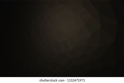 Dark Black vector abstract polygonal layout. Creative illustration in halftone style with gradient. The elegant pattern can be used as part of a brand book.