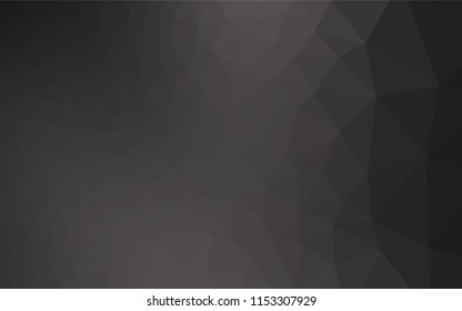 Dark Black vector abstract polygonal cover. An elegant bright illustration with gradient. The template can be used as a background for cell phones.