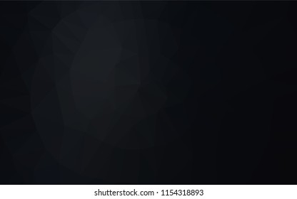 Dark Black vector abstract polygonal cover. A vague abstract illustration with gradient. A new texture for your design.