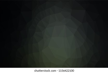 Dark Black vector abstract polygonal cover. Shining illustration, which consist of triangles. The best triangular design for your business.