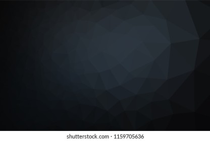 Dark Black vector abstract polygonal layout. Colorful abstract illustration with gradient. A completely new design for your business.