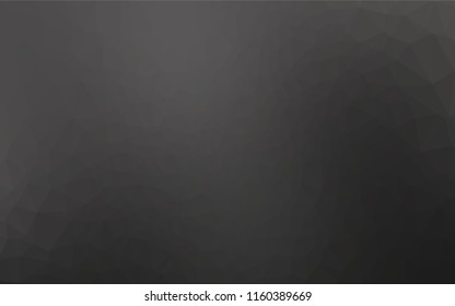 Dark Black vector abstract polygonal texture. Triangular geometric sample with gradient.  Brand new design for your business.