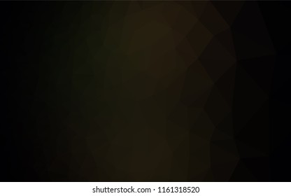 Dark Black vector abstract polygonal cover. Triangular geometric sample with gradient.  Triangular pattern for your business design.