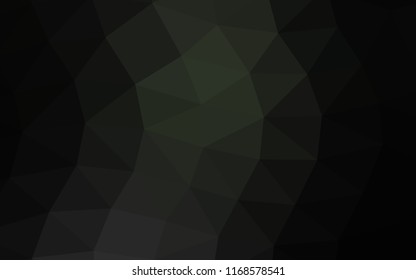 Dark Black vector abstract polygonal abstract polygonal. An elegant bright illustration with gradient. Triangular pattern for your business design.
