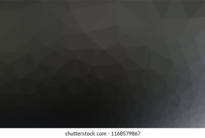Dark Black vector abstract polygonal layout. An elegant bright illustration with gradient. Brand new style for your business design.