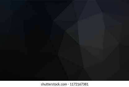 Dark Black vector abstract polygonal texture. Creative illustration in halftone style with gradient. The template can be used as a background for cell phones.