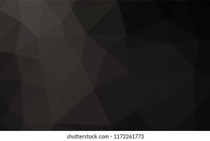 Dark Black vector abstract polygonal layout. Glitter abstract illustration with an elegant design. A completely new design for your business.