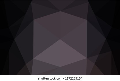 Dark Black vector abstract polygonal texture. Shining colored illustration in a Brand new style. The template can be used as a background for cell phones.