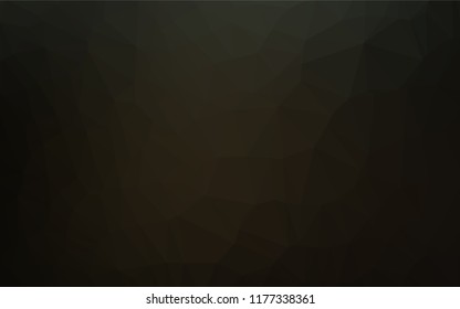 Dark Black vector abstract polygonal layout. Triangular geometric sample with gradient.  A completely new template for your business design.